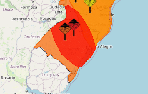 Ciclone extratropical se aproxima do RS nesta quinta com ventos de até 100 km/h